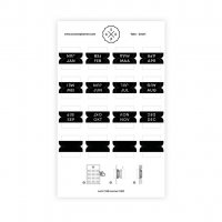 SuccesPlanner - Tabstickers Zwart