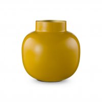 Mini vaas - metal round 10cm Yellow