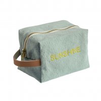 Toilettas Cube petit - 'Sunshine' Celadon