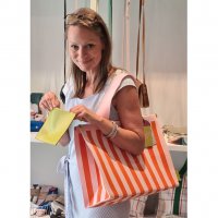 Shopper 'Il sole' - Knitted stripes