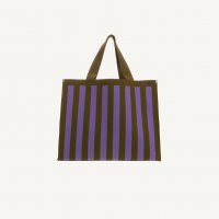 Shopper 'Il sole' - Knitted stripes Sunset Lilac + Costa Green