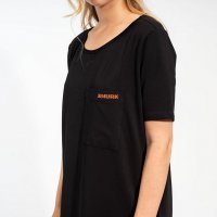 T-shirt dress 'Uni Black' - Women