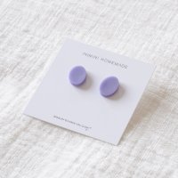 Oorbel 'Clay' - Oval mini Lila