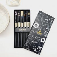Chopstick giftbox -  set/5 Mixed Black