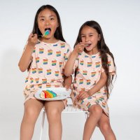 T-shirt Dress 'Rainbow Cake' - Kids