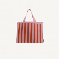 Shopper 'Il sole' - Knitted stripes Dolce Pink + Arancia Orange