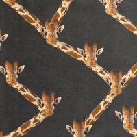 V-neck T-shirt 'Giraffe Black' - Women