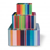Set of Tin Boxes Stripes