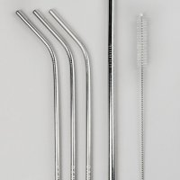 Set RVS Rietjes - 4st incl. reiniger + zakje