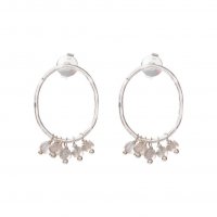 Oorbel 'Serenity' Labradoriet/Zilver