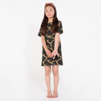 T-shirt Dress 'Giraffe Black' - Kids