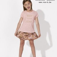 T-shirt 'Moet Just Niks' -  Meisje/Roze