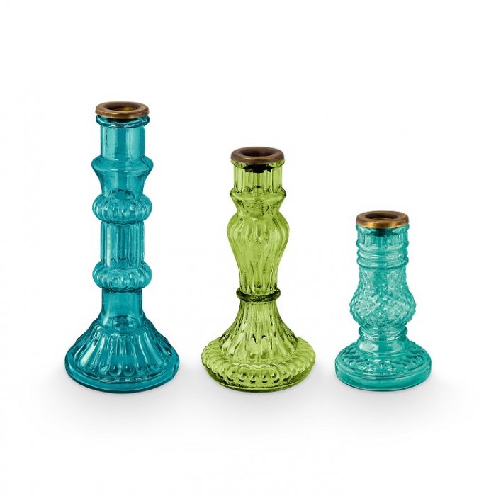 Kaarsenhouder - set/3 - Glas