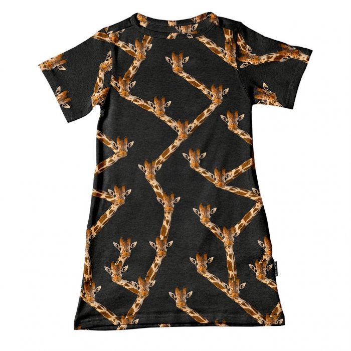 T-shirt Dress 'Giraffe Black' - Kids