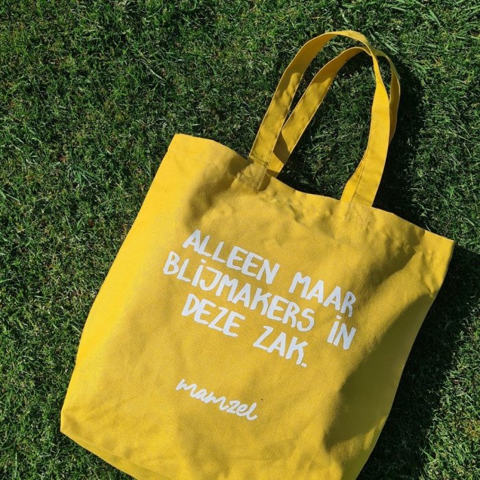 Shoppingbag Mamzel 'Alleen maar blijmakers'