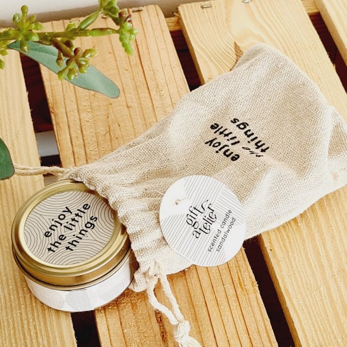 Geurkaarsje 'Enjoy the little things'
