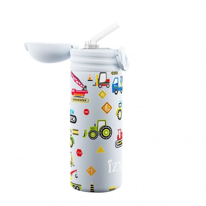 IZY Kinderdrinkfles 'Blue Machines' - 350ml