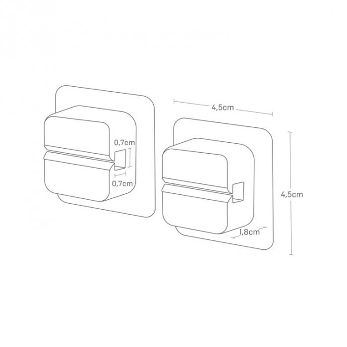 Multifunctionele clips met zuignap - Tower