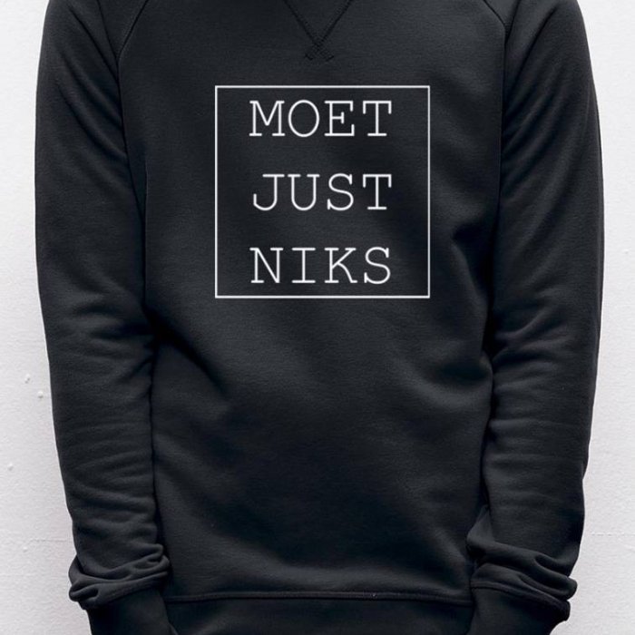 Sweater 'Moet just niks' - Man/Zwart