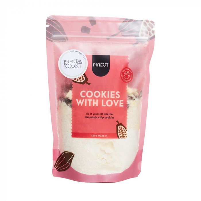 Koekjesmix Pouchbag 'Cookies with Love' - Chocolate Chip Cookies