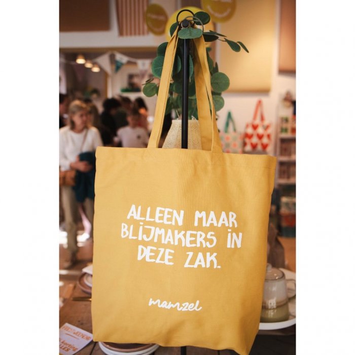 Shoppingbag Mamzel 'Alleen maar blijmakers'