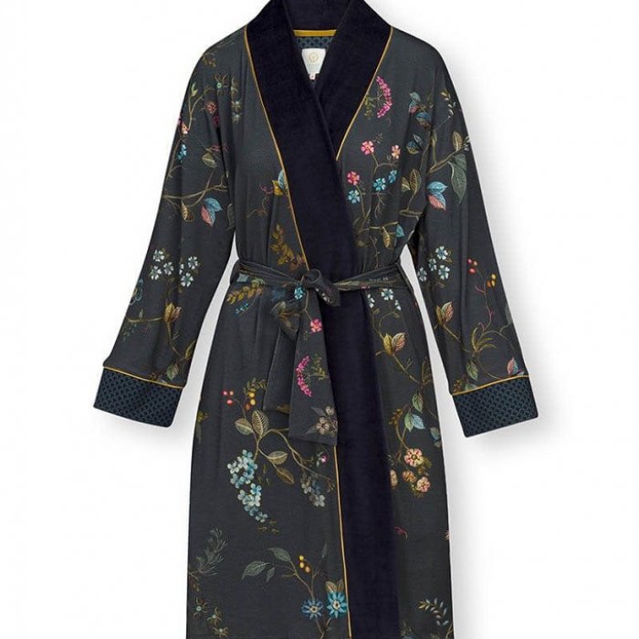Kimono 'Nisha' - Kawai Flower Dark Blue