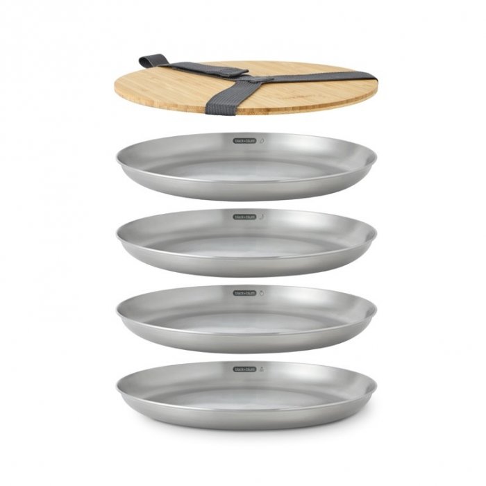 Stainless Steel Plate - Set/4