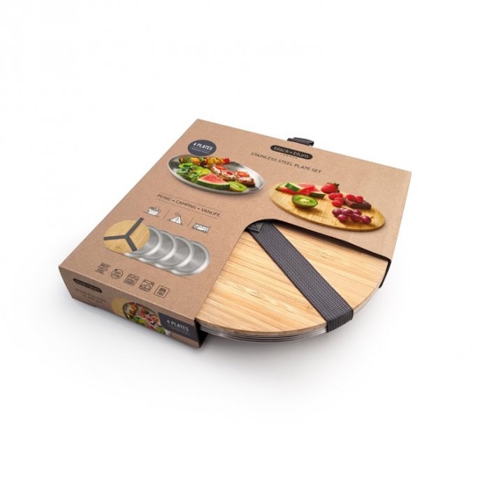 Stainless Steel Plate - Set/4