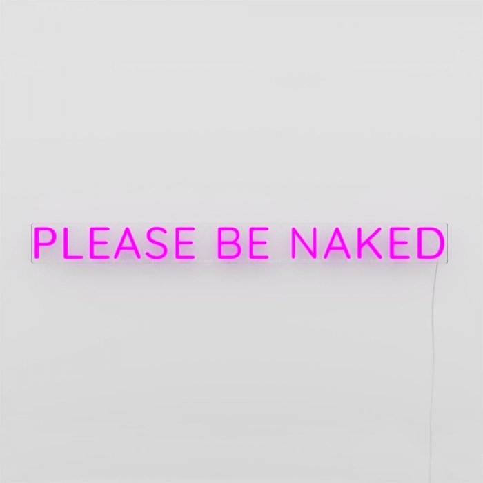 Lichtbord 'Please Be Naked'