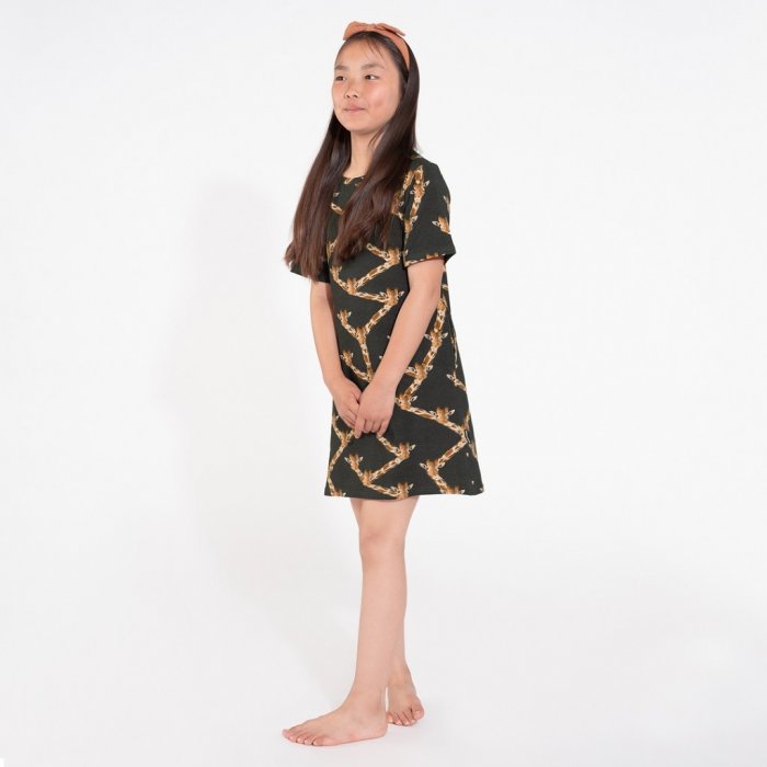 T-shirt Dress 'Giraffe Black' - Kids