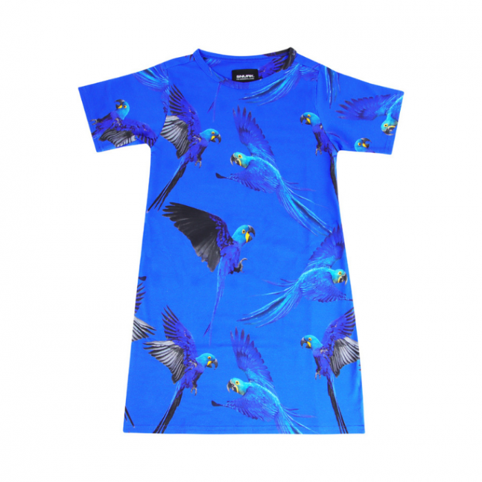 T-shirt Dress 'Blue Parrot'  - Kids