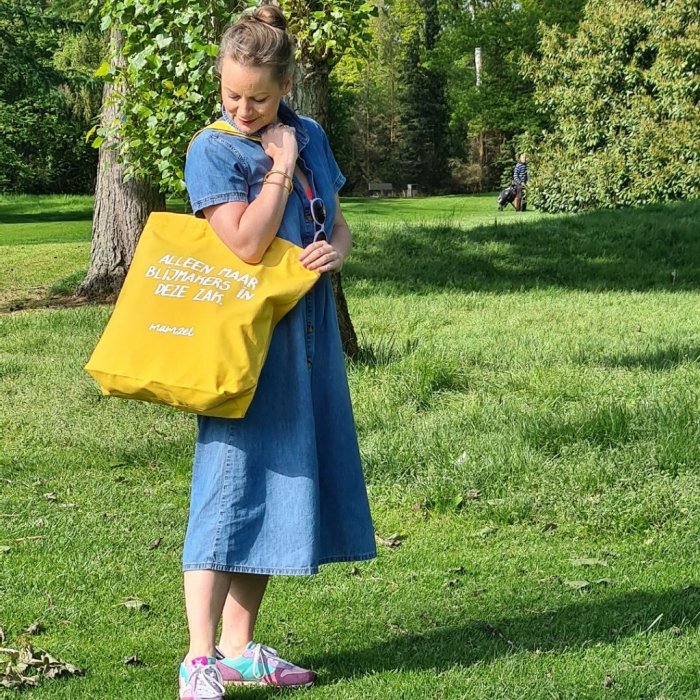 Shoppingbag Mamzel 'Alleen maar blijmakers'