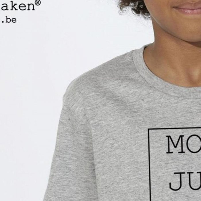 T-shirt 'Moet Just Niks' - Jongen/Grijs