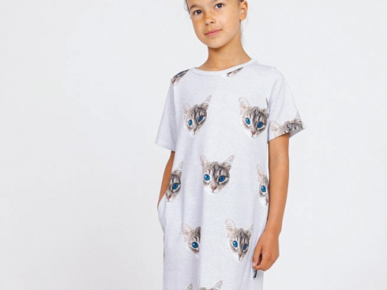 Snurk - T-shirt Dress 'Ollie Cat' - Kids - 104