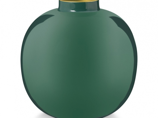 Pip Studio - Vaas - metal round 23cm - Dark Green