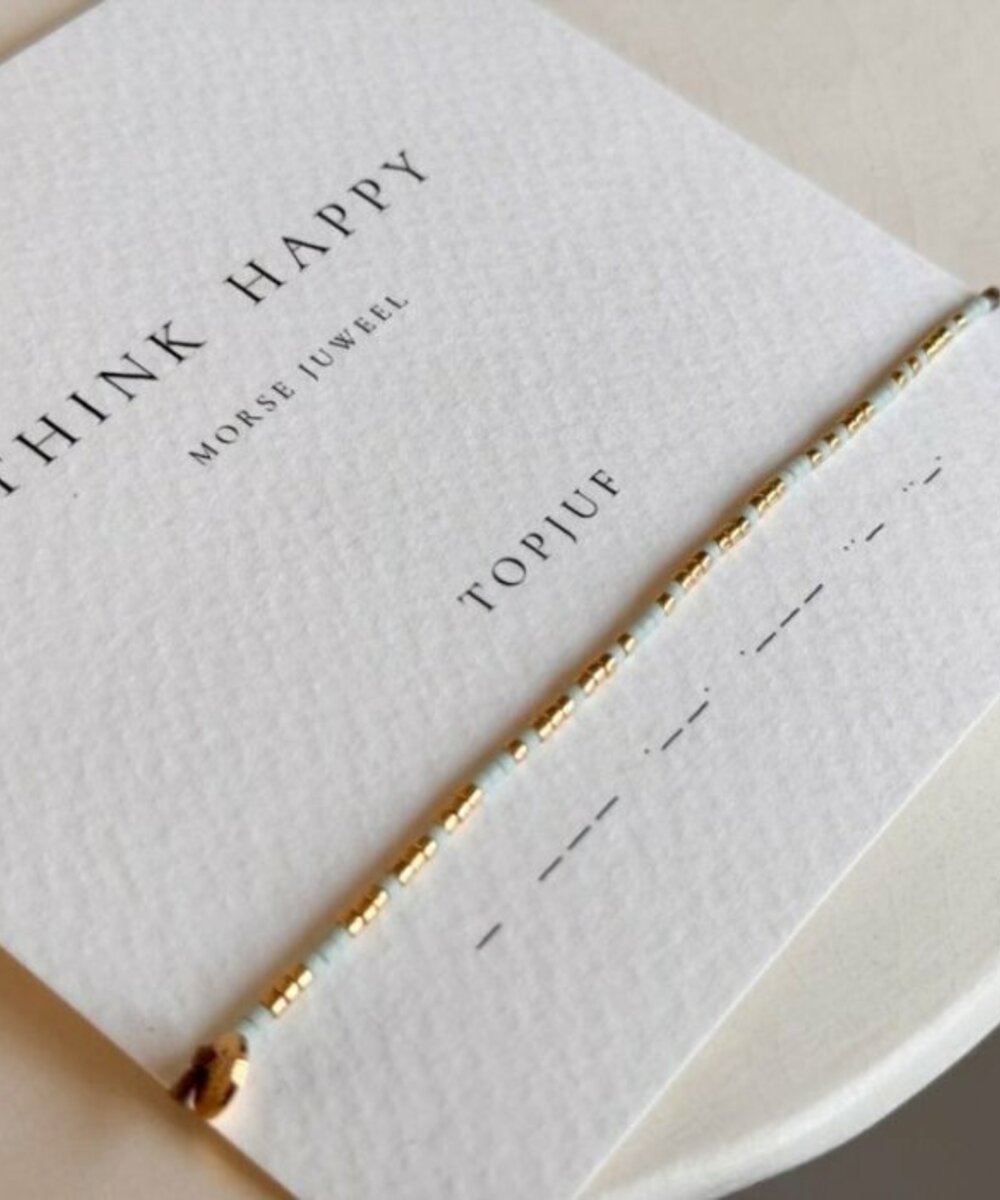 Think Happy - jouw naam in morse code